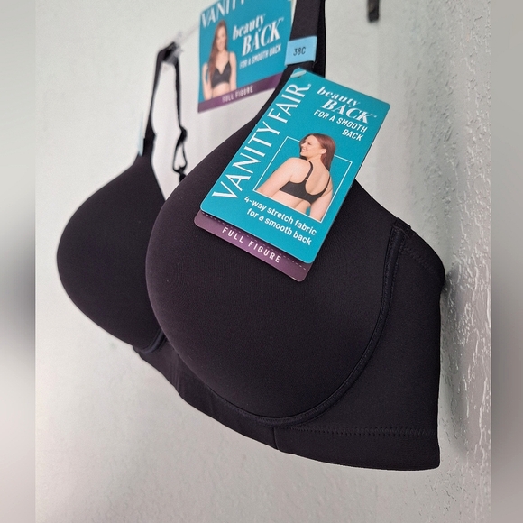 Vanity Fair Wireless Black Bra 38C - Picture 2 of 9